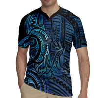 New Zealand Hammerhead Shark Rugby Jersey Maori Haehae Mangopare Galaxy - Polynesian Pride