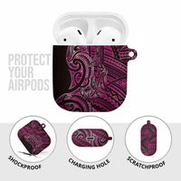 New Zealand Hammerhead Shark AirPods Case Maori Haehae Mangopare Pink LT14 - Polynesian Pride
