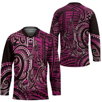New Zealand Hammerhead Shark Hockey Jersey Maori Haehae Mangopare Pink LT14 - Polynesian Pride