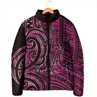 New Zealand Hammerhead Shark Padded Jacket Maori Haehae Mangopare Pink - Polynesian Pride