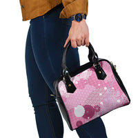 Pink Palaka Japanese Patterns Shoulder Handbag Asanoha Seigaiha Sakura Motif LT14 - Polynesian Pride