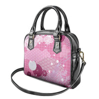 Pink Palaka Japanese Patterns Shoulder Handbag Asanoha Seigaiha Sakura Motif LT14 - Polynesian Pride