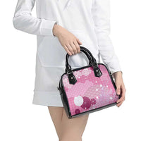 Pink Palaka Japanese Patterns Shoulder Handbag Asanoha Seigaiha Sakura Motif LT14 - Polynesian Pride