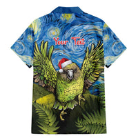 Personalised Jumping Kakapo Christmas Family Matching Mermaid Dress and Hawaiian Shirt New Zealand Fern - Starry Night Style LT14 - Polynesian Pride