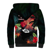 Hawaii Mauna Kea Sherpa Hoodie White Mountain With Nene Tropical Vibes LT14 - Polynesian Pride