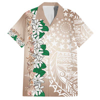 Cook Islands Tiare Maori With Conch Shell Family Matching Long Sleeve Bodycon Dress and Hawaiian Shirt 2025 Pasifika Polynesian Tattoo LT14 Dad's Shirt - Short Sleeve Brown - Polynesian Pride