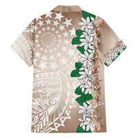 Cook Islands Tiare Maori With Conch Shell Family Matching Off Shoulder Maxi Dress and Hawaiian Shirt 2025 Pasifika Polynesian Tattoo
