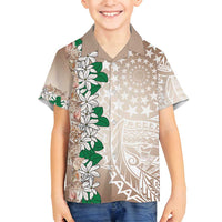 Cook Islands Tiare Maori With Conch Shell Family Matching Tank Maxi Dress and Hawaiian Shirt 2025 Pasifika Polynesian Tattoo