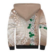 Cook Islands Tiare Maori With Conch Shell Sherpa Hoodie 2025 Pasifika Polynesian Tattoo