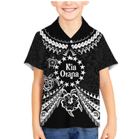 Kia Orana Cook Islands Family Matching Mermaid Dress and Hawaiian Shirt 2025 Pasifika Polynesian Turtle Black Color LT14 Son's Shirt Black - Polynesian Pride