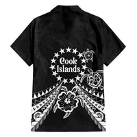 Kia Orana Cook Islands Family Matching Off The Shoulder Long Sleeve Dress and Hawaiian Shirt 2025 Pasifika Polynesian Turtle Black Color