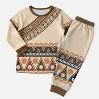 Bula Fiji Christmas Pajama Set 2025 Pasifika Traditional Fijian Masi - Polynesian Pride