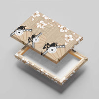 Bula Fiji Iri Buli Canvas Wall Art Woven Fan With Fijian Tapa