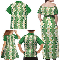 Ia Orana Tahiti Tiare Maori Seamless Style Family Matching Off Shoulder Maxi Dress and Hawaiian Shirt LT14 - Polynesian Pride
