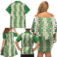Ia Orana Tahiti Tiare Maori Seamless Style Family Matching Off Shoulder Short Dress and Hawaiian Shirt LT14 - Polynesian Pride