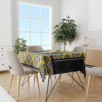 Yellow Taniko Aotearoa Tablecloth Niho Taniwha Mix Poutama LT14 - Polynesian Pride