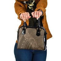 Brown Polynesia Plumeria Tattoo Shoulder Handbag LT14 One Size Brown - Polynesian Pride
