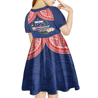 Samoan Independence Day Kid Short Sleeve Dress Manuia Le Tutoatasi O Samoa