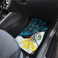 New Zealand Silver Fern Tui Bird Car Mats Maori Kowhai Paua Shell Taniko Motifs