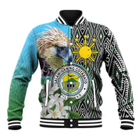 Cotabato Philippines Province Baseball Jacket Filipino Eagle Sampaguita Tinalak Pattern