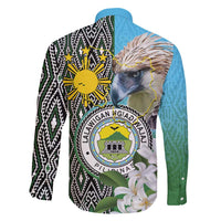 Cotabato Philippines Province Family Matching Puletasi and Hawaiian Shirt Filipino Eagle Sampaguita Tinalak Pattern