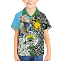 Cotabato Philippines Province Family Matching Puletasi and Hawaiian Shirt Filipino Eagle Sampaguita Tinalak Pattern