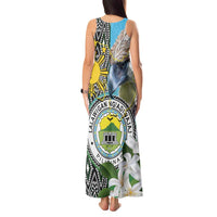 Cotabato Philippines Province Tank Maxi Dress Filipino Eagle Sampaguita Tinalak Pattern LT14 - Polynesian Pride
