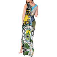Cotabato Philippines Province Tank Maxi Dress Filipino Eagle Sampaguita Tinalak Pattern LT14 - Polynesian Pride