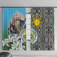 Cotabato Philippines Province Window Curtain Filipino Eagle Sampaguita Tinalak Pattern