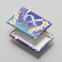No Story Should End Too Soon Suicide Awareness Canvas Wall Art Purple And Teal Polynesian Ribbon