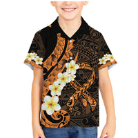 Liver Cancer Awareness Month Family Matching Mermaid Dress and Hawaiian Shirt Awareness Is Key Orange Polynesian Ribbon