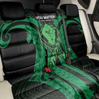ADHD Awareness Month You Matter Back Car Seat Cover Green Polynesian Ribbon