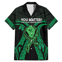 ADHD Awareness Month You Matter Family Matching Mermaid Dress and Hawaiian Shirt Green Polynesian Ribbon