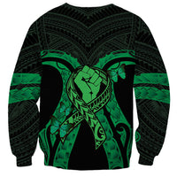 ADHD Awareness Month You Matter Sweatshirt Green Polynesian Ribbon