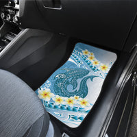 Blue Hawaii Shark Tattoo Car Mats Frangipani With Polynesian Pastel Version