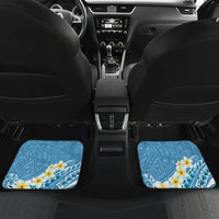 Blue Hawaii Shark Tattoo Car Mats Frangipani With Polynesian Pastel Version