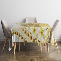 Gold Hawaii Shark Tattoo Tablecloth Frangipani With Polynesian Pastel Version