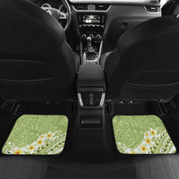 Green Hawaii Shark Tattoo Car Mats Frangipani With Polynesian Pastel Version