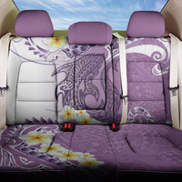Purple Hawaii Shark Tattoo Back Car Seat Cover Frangipani With Polynesian Pastel Version