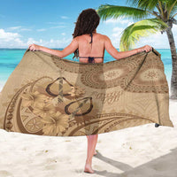 Brown Bula Fiji Sarong Fijian Dance Fan Tapa Cloth Pattern