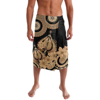 Black Bula Fiji Lavalava Fijian Dance Fan Tapa Cloth Pattern