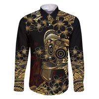 Frangipani Festival Rabaul Family Matching Mermaid Dress and Hawaiian Shirt PNG Tribal Baining Mask Tattoo - Polynesian Pride