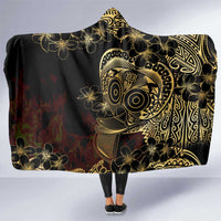 Frangipani Festival Rabaul Hooded Blanket PNG Tribal Baining Mask Tattoo - Polynesian Pride