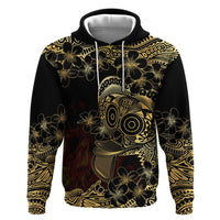 Frangipani Festival Rabaul Hoodie PNG Tribal Baining Mask Tattoo - Polynesian Pride