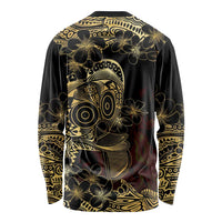 Frangipani Festival Rabaul Long Sleeve Shirt PNG Tribal Baining Mask Tattoo - Polynesian Pride