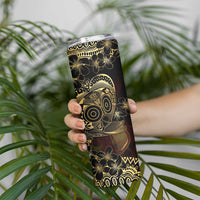 Frangipani Festival Rabaul Skinny Tumbler PNG Tribal Baining Mask Tattoo LT14 - Polynesian Pride
