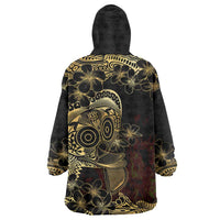 Frangipani Festival Rabaul Wearable Blanket Hoodie PNG Tribal Baining Mask Tattoo - Polynesian Pride