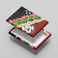 Frangipani Festival Rabaul East New Britain Canvas Wall Art Dukduk Dance With Plumeria LT14 - Polynesian Pride