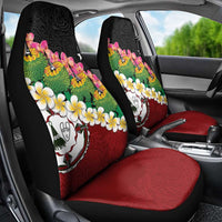 Frangipani Festival Rabaul East New Britain Car Seat Cover Dukduk Dance With Plumeria - Polynesian Pride