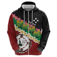 Frangipani Festival Rabaul East New Britain Hoodie Dukduk Dance With Plumeria - Polynesian Pride